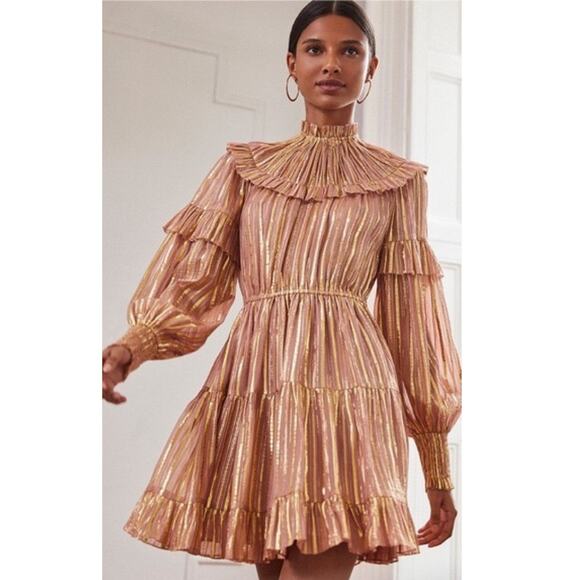 Ulla Johnson Dresses & Skirts - Ulla Johnson Averil Mini Dress 0 Pink Gold NEW